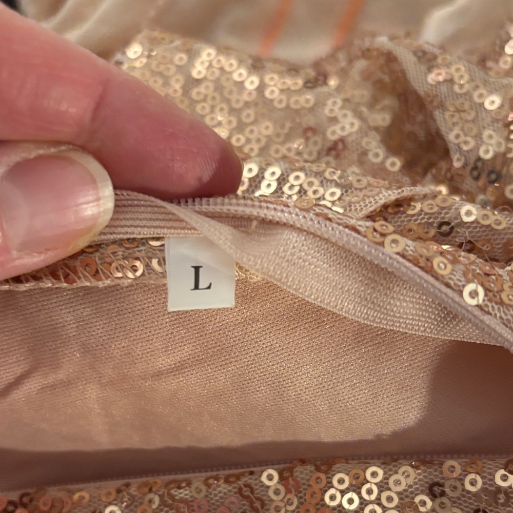 Rose Gold Y2K Sequin Micro Mini dress ✨ - Picture 8 of 10